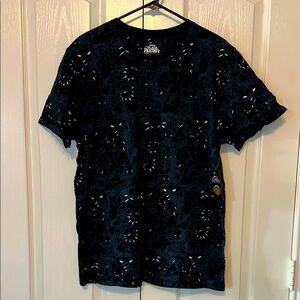 Black Panther T-shirt Man Black and Teal